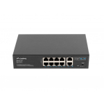 Lanberg RSFE-8P-2GE-120 v&otilde;rgul&uuml;liti Mittejuhitav Gigabit Ethernet (10/100/1000) Power over Ethernet tugi 1U Must