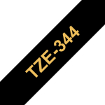 Brother TZE-344 markeerimisteip Kuldne mustal taustal