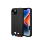 Case Case BMW BMHMP14M22PTDK iPhone 14 Plus 6.7 inch Black / Black Leather Seal Tri-color Journal Safe