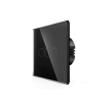 Spring Three Gang, One Way Touch Switch, Glass Black