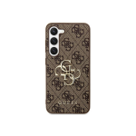 Original Original Front Panel Case GUESS GUHCS24S4GMGBR for Samsung S24 (Leather 4G Metal Logo/Brown)