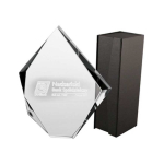 Tryumf 3D engraved glass trophy with case