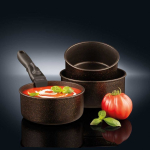 Set Set of pots with a removable handle Gold 3-element AMBITION