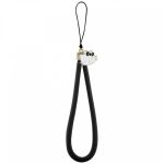 Zawieszka Zawieszka na telefon Hello Kitty Nylon Cord Kitty Head czarny