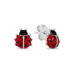 Brilio Brilio Silver Playful silver earrings Ladybugs EA1048W