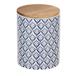 WENKO 54095100 hoiukarp ja -korv Ladustamiskast &Uuml;mmargune Bamboo, Keraamiline, Silikoon Sinine, Valge, Puit