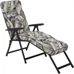 Lena Lena Lounger Black Edition G057-06PB PATIO garden lounger with footrest