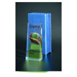 Tryumf LuxorJet color printed glass trophy and case
