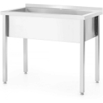 Single Single bowl feeding pool Budget Line STEEL 800 x 600 x 850 cm - Hendi 811009
