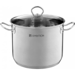 Tall Tall pot in stainless steel with a lid Acero 40 cm 35 l AMBITION