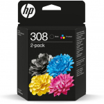 HP HP 308 Black/Tri-color ink cartridge, double pack