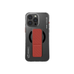 Skinarma Axon Apple iPhone 16 Pro 6.3" Magnetic Charging + Grip Stand phone case in black color