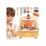 Viga Viga Toys Puitsein Mini Hamburgeri valmistamise letiga koos tarvikutega, VIGA