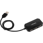 Natec NHU-0647 Locust 4-portine USB 2.0 Must