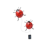 Maximex PIECES P&auml;ikeseenergial t&ouml;&ouml;tavad aia tuled, LED-lepatriinud, 2 tk, 20 cm