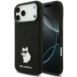 Karl Karl Lagerfeld Silikoon Choupette Metal Pin kest iPhone 18 Pro Max / 17 Pro Max must