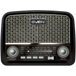 K&otilde;lar K&otilde;lar SVEN SRP-555, must-h&otilde;be (3W, FM/AM/SW, USB, SD/microSD, aku)