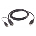 ATEN 2L-7D02HDP videokaabliadapter 1,8 m HDMI + USB DisplayPort Must