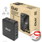 CLUB3D CAC-1917 mobiilseadme laadija Universaalne Must Vahelduvvool Kiirlaadimine Hoonesisene