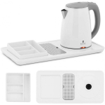Royal Royal Catering Hotel Welcome Kit, Electric Kettle with Tray, 1.2L, 1800W, White