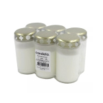 Grave Grave candles with caps set of 6, burning time ~40h, white