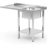 Hendi Food sink with shelf, top for dishwasher and refrigerator, 120 x 70 x 85 cm - RIGHT