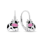 Brilio Brilio Silver Silver dangle earrings Cow EA1141W
