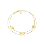 Brilio Brilio Silver Double gold-plated bracelet with ornaments BRC34Y