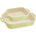 STAUB COOKING 2 ristk&uuml;likukujulise taldriku komplekt, hele roheline