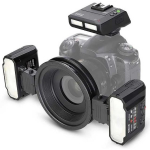 Kaamera Kaamera v&auml;lklamp - Meike makro topeltv&auml;lgu komplekt MK MT24 II (Juhise number 10, 4 kanalit)