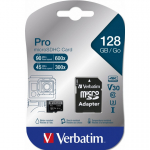 Verbatim Pro 128 GB MicroSDXC UHS-I Klass 10