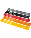 Pure2Improve Resistance Bands Set of 5 Black, Gray, Orange, Red, Yellow, Foam, Rubber