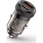 Charger Charger 4kom.pl Car charger CC45W USB USB-C Type C 2-port Car Charger PowerDelivery PD 45W QuickCharge QC 3.0 Black