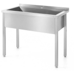 Table Table with basin ze zlewem jednokomorowym steel for kitchen 80x60cm - Hendi 811825
