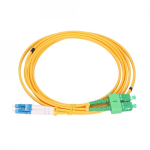 Extralink PATCHCORD SC/APC-LC/PC SM 9/125 DUPLEX 2.0MM 1.5M InfiniBand ja kiudoptilised kaablid 1,5 m FTTH Kollane