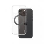 PanzerGlass CARE by &reg; Feature Case Transparent w. Black Kickstand & MagSafe iPhone 16 Pro Max mobile phone case