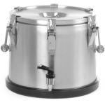 Hendi Stainless steel thermos with crane for food transport 15L