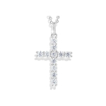 Modesi Shiny silver necklace Cross M00441 (chain, pendant)