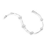 Jwl Jwl Luxury Pearls Delicate bracelet, genuine white pearls JL0173