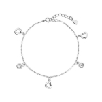 Evolution Evolution Group Silver bracelet with Swarovski crystals white heart 33110.1
