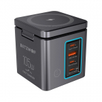 Blitzwolf BW-i113 GaN, USB-A, 3xUSB-C, 105W seincharger