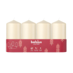 Bolsius Cylinder Candles 4pcs 100x48mm Cream