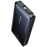 Baseus Nomos 10000mAh 30W Qi2 Power Bank koos MagSafe &uuml;hilduva alusega ja integreeritud USB-C kaabliga - must