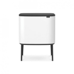 Brabantia 313523 pr&uuml;gikast 33 l Nelinurkne Roostevaba teras Must, Valge