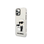 Karl Karl Lagerfeld Apple iPhone 12/12 Pro IML Glitter Karl and Choupette NFT Case Transparent