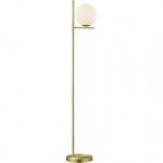 Trio Pure floor lamp, matt brass, E14