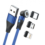 RealPower MagneticCharge3 USB-kaabel 1 m USB A Sinine