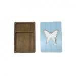 Yuliya Yuliya Ausianikava ind. activity pg. certificate no. 1201908 Wooden box. Scissor case "Butterfly" KF057/13