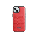 Case Case Audi Synthetic Leather MagSafe iPhone 15 Plus / 14 Plus 6.7" red/red hardcase AU-TPUPCMIP15M-GT/D3-RD