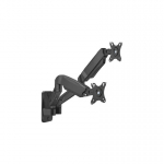 Hismart Dual 17"-32" monitor spring wall mount, black